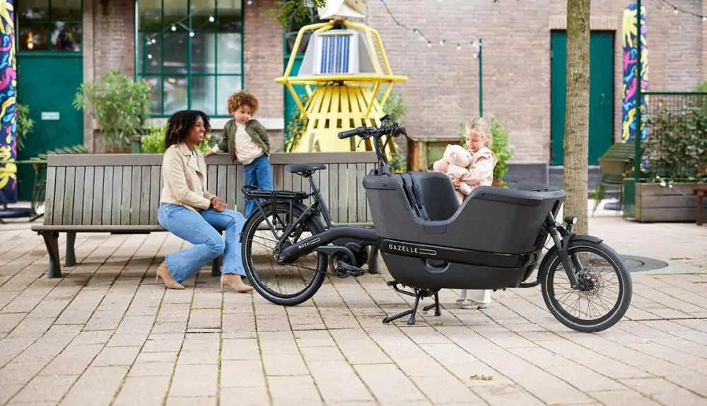 Gezin met bakfiets - Lease a Bike via werkgever