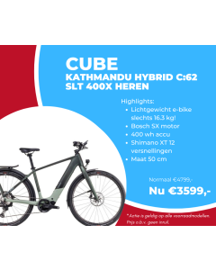 Aanbieding Cube Kathmandu Hybrid C:62 SLT 400X Heren 50cm