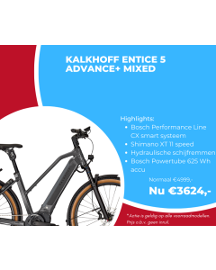 Aanbieding Kalkhoff Entice 5 Advance Plus Mixed
