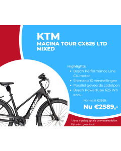 Aanbieding KTM Macina Tour CX625 LTD mixed ebike