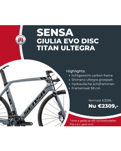 Aanbieding Sensa Giulia EVO Disc Ultegra 58cm