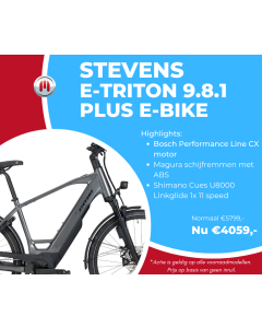 Aanbieding Stevens E-Triton 9.8.1 Plus ABS eBike heren