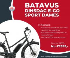 Aanbieding Batavus Dinsdag E-go Sport Dames 2022