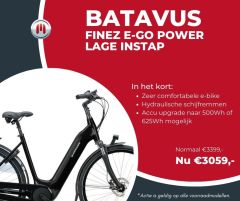 Aanbieding Batavus Finez E-go Power lage instap
