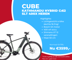 Aanbieding Cube Kathmandu Hybrid C:62 SLT 400X Heren 50cm