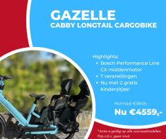 Aanbieding Gazelle Cabby Longtail cargobike