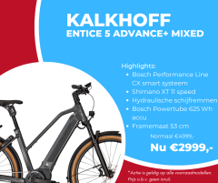 Aanbieding Kalkhoff Entice 5 Advance Plus Mixed 53 cm