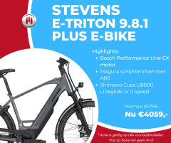 Aanbieding Stevens E-Triton 9.8.1 Plus ABS eBike heren